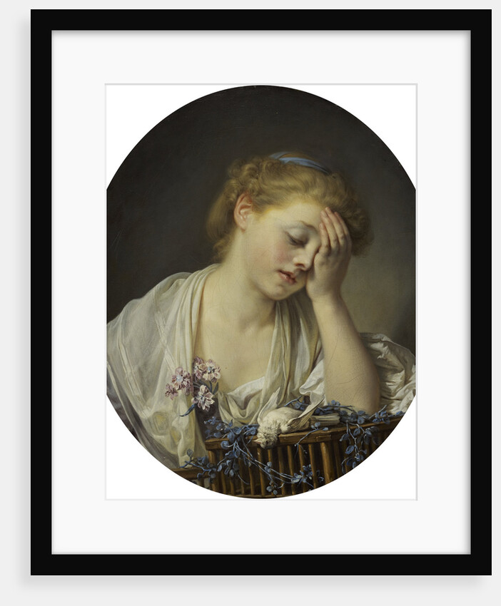 A Girl with a Dead Canary by Jean-Baptiste Greuze